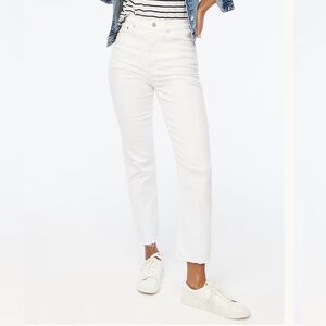 J.Crew Factory women's stovepipe straight jean in signature stretch+ White 30